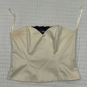 White House Black Market (WHBM) - Women's Cream Bustier Corset Top